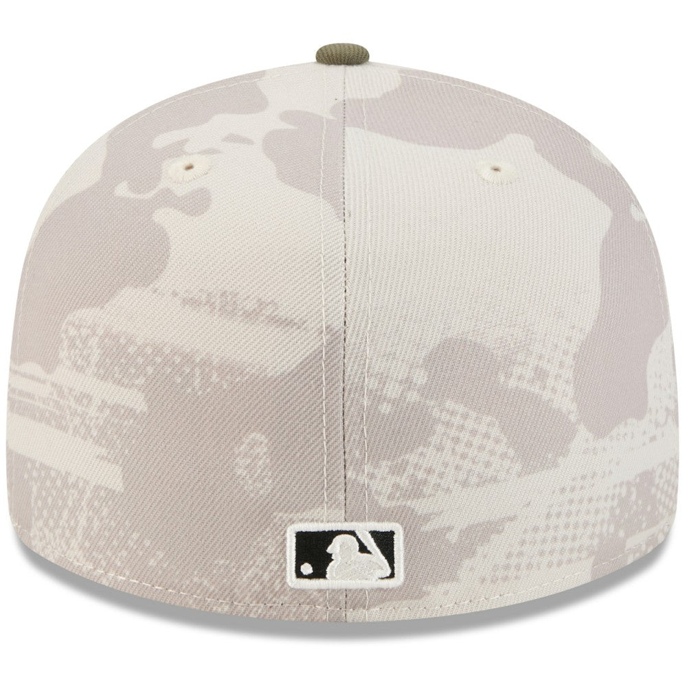 Milwaukee Brewers 2025 Armed Forces Day 59FIFTY Fitted Hat Light Beige/Olive | New Era
