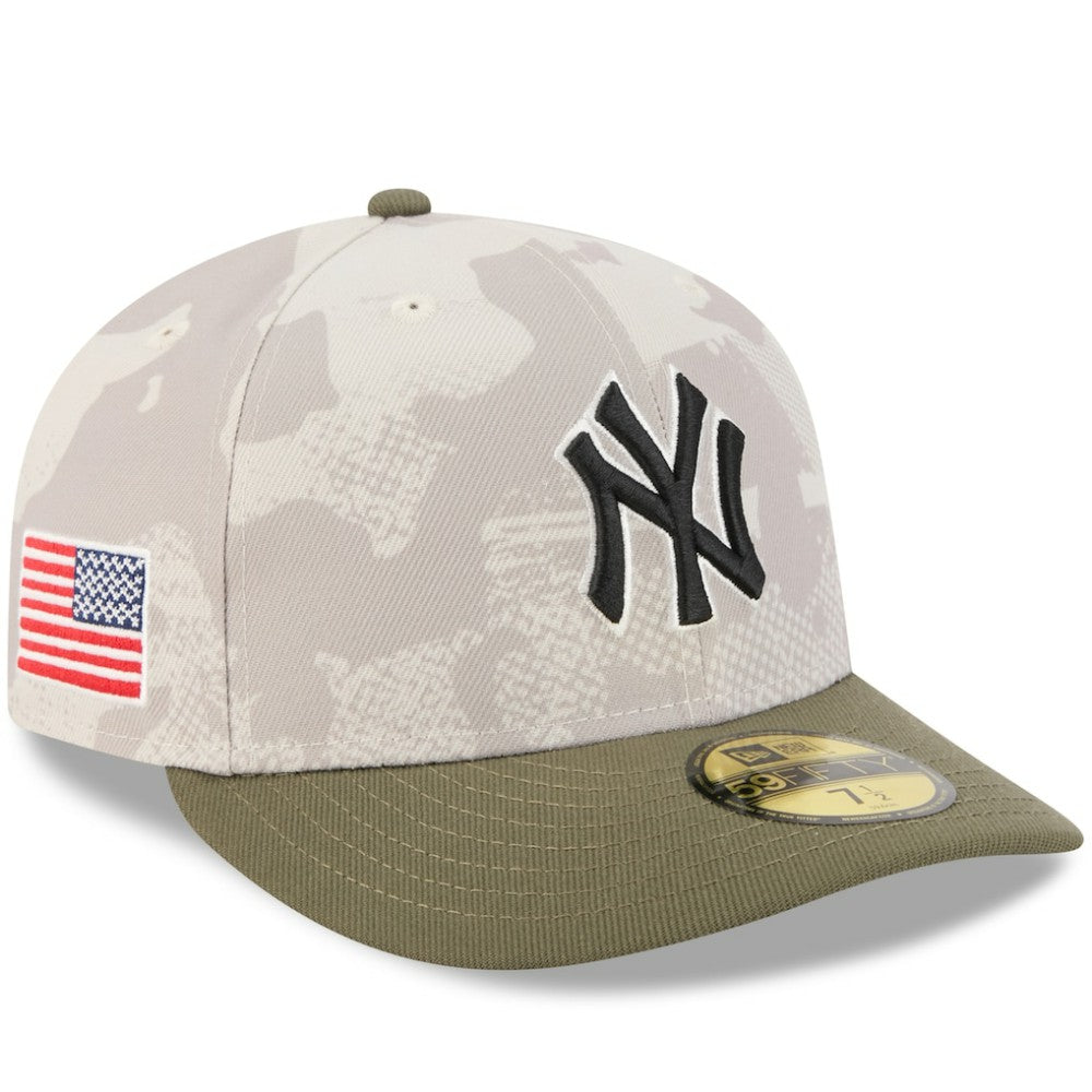 New York Yankees 2025 Armed Forces Day 59FIFTY Fitted Hat Light Beige/Olive | New Era