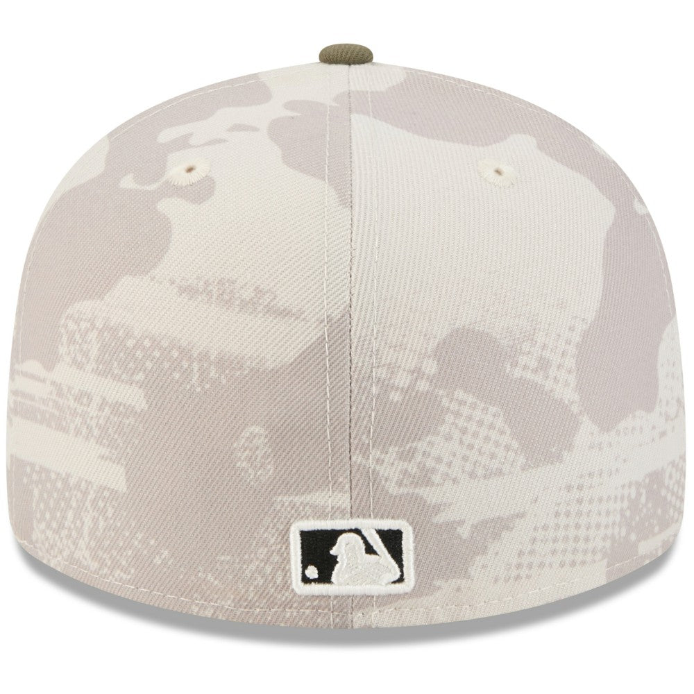 Los Angeles Dodgers 2025 Armed Forces Day 59FIFTY Fitted Hat Light Beige/Olive | New Era