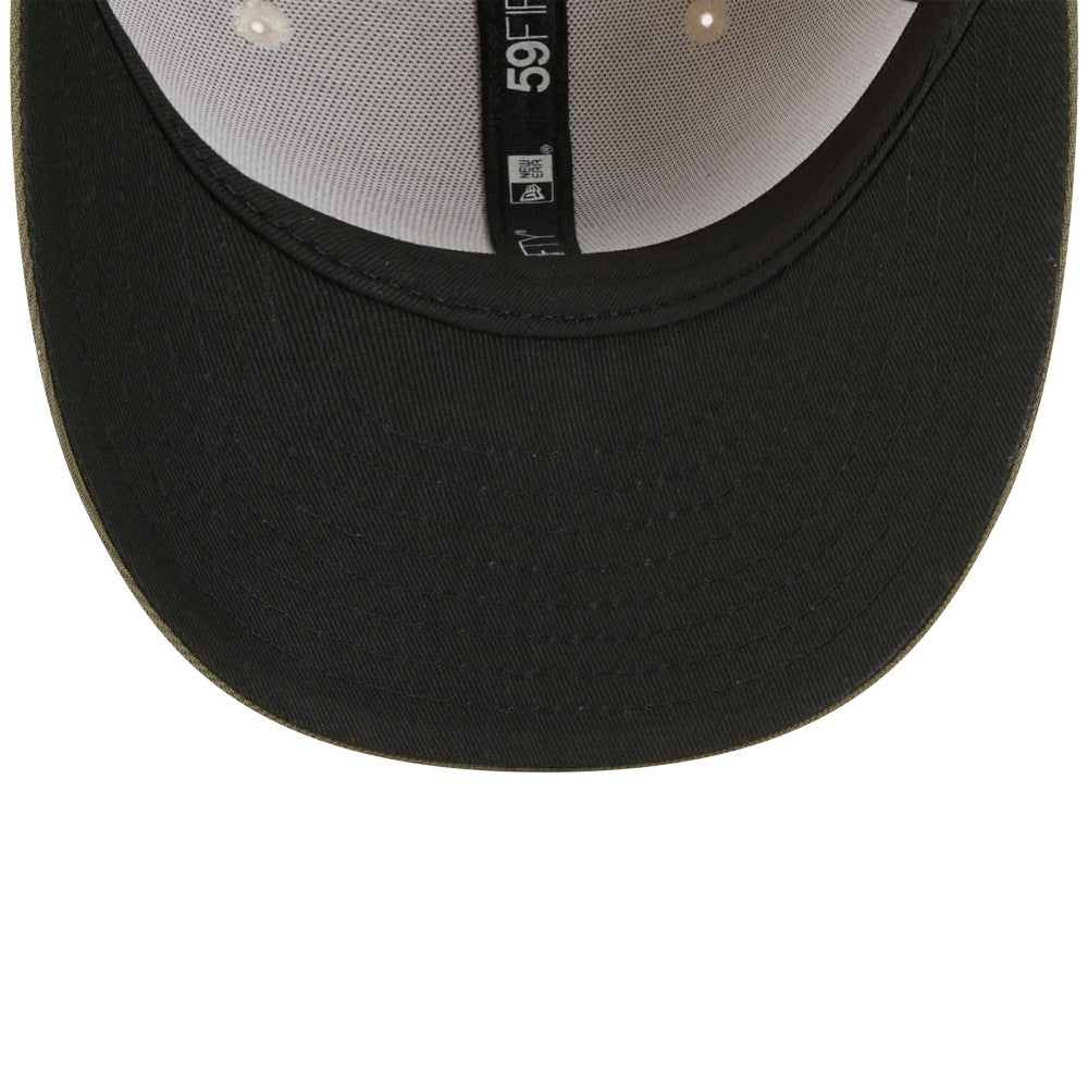 Los Angeles Dodgers 2025 Armed Forces Day 59FIFTY Fitted Hat Light Beige/Olive | New Era