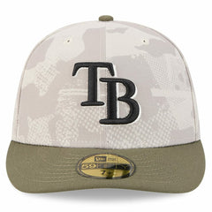 Tampa Bay Rays 2025 Armed Forces Day 59FIFTY Fitted Hat Light Beige/Olive | New Era