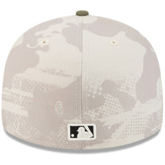 Texas Rangers 2025 Armed Forces Day 59FIFTY Fitted Hat Light Beige/Olive | New Era