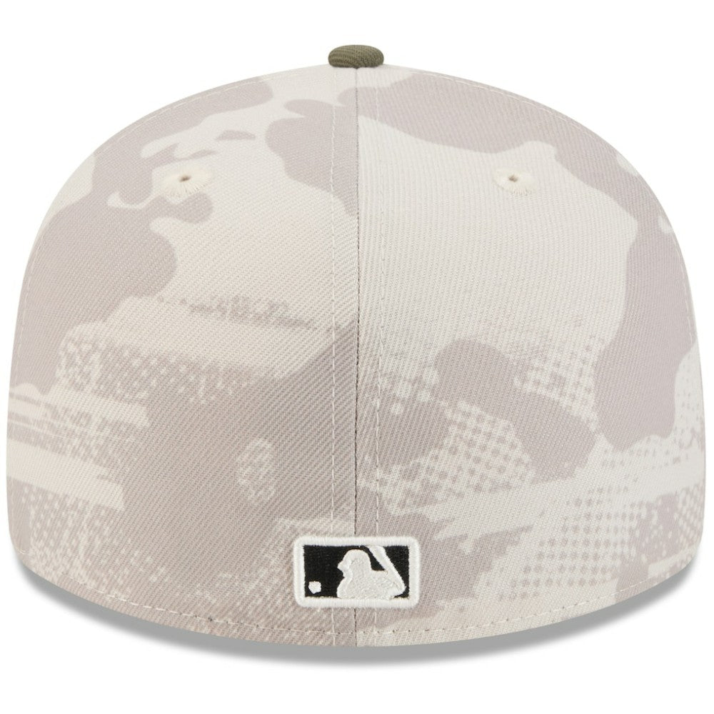 Seattle Mariners 2025 Armed Forces Day 59FIFTY Fitted Hat Light Beige/Olive | New Era