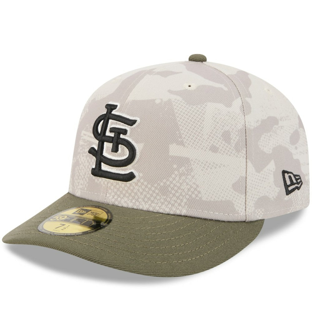 St. Louis Cardinals 2025 Armed Forces Day 59FIFTY Fitted Hat Light Beige/Olive | New Era