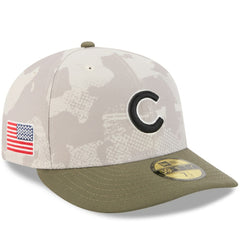 Chicago Cubs 2025 Armed Forces Day 59FIFTY Fitted Hat Light Beige/Olive | New Era