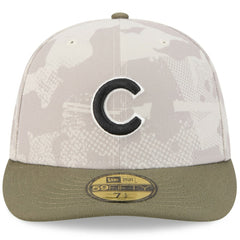 Chicago Cubs 2025 Armed Forces Day 59FIFTY Fitted Hat Light Beige/Olive | New Era