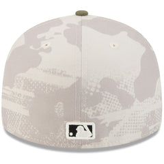 Colorado Rockies 2025 Armed Forces Day 59FIFTY Fitted Hat Light Beige/Olive | New Era