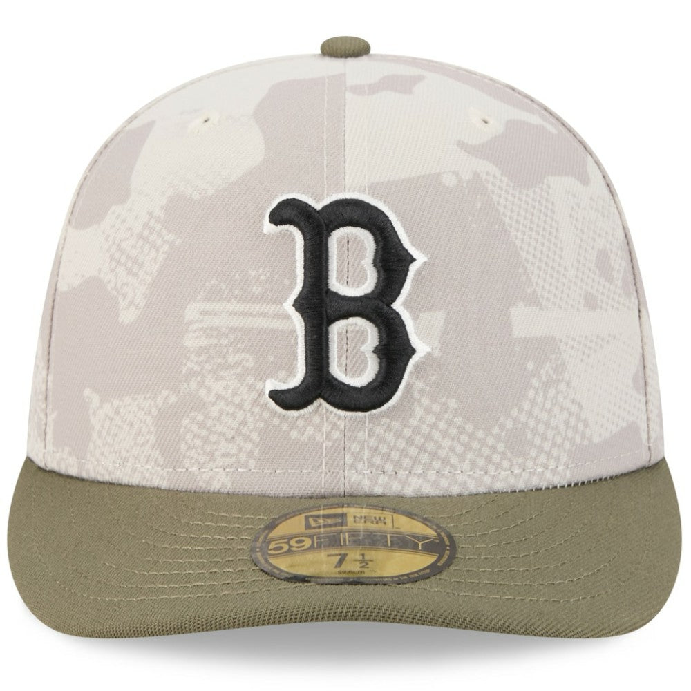 Boston Red Sox 2025 Armed Forces Day 59FIFTY Fitted Hat Light Beige/Olive | New Era