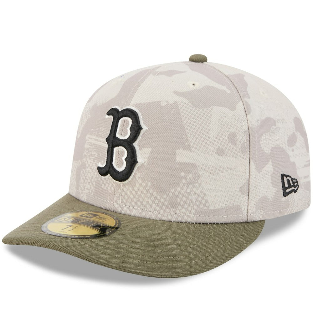 Boston Red Sox 2025 Armed Forces Day 59FIFTY Fitted Hat Light Beige/Olive | New Era