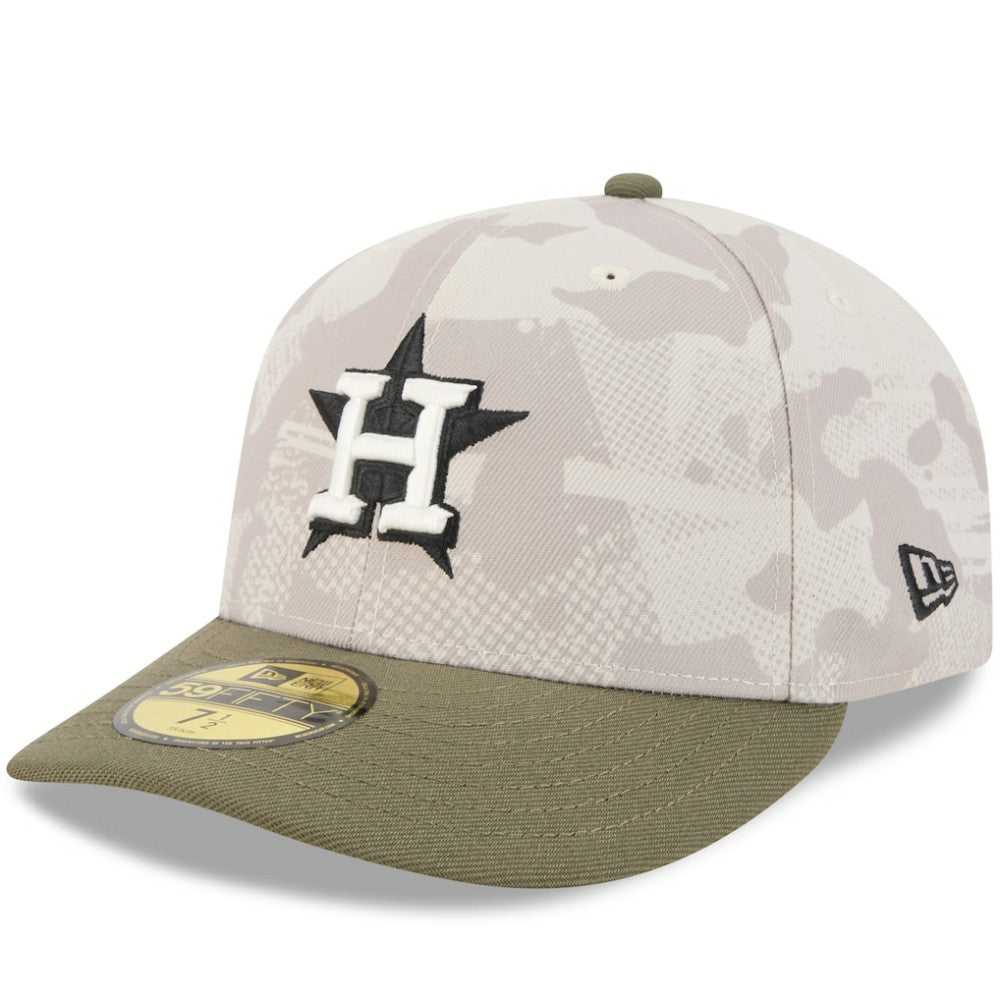 Houston Astros 2025 Armed Forces Day 59FIFTY Fitted Hat Light Beige/Olive | New Era