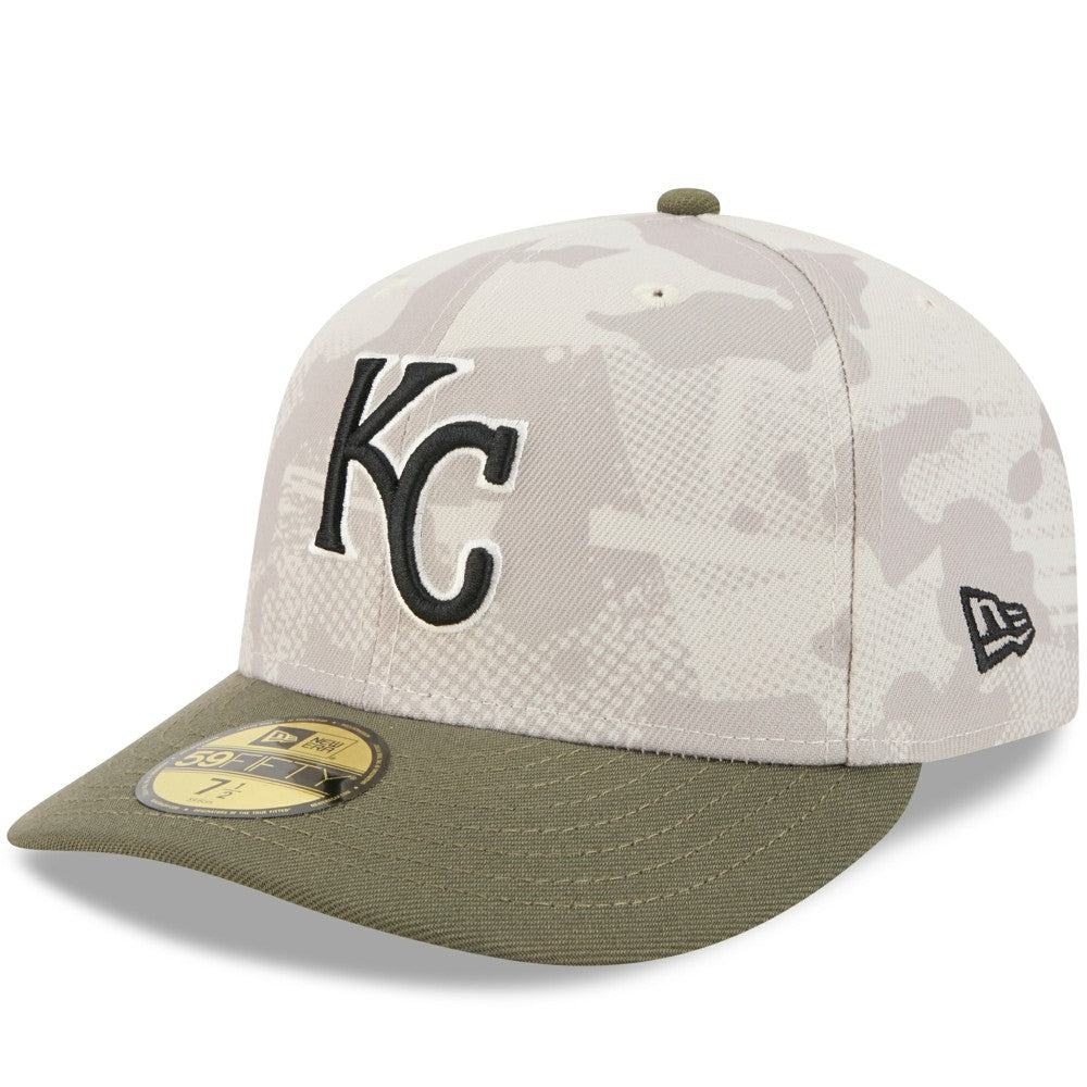 Kansas City Royals 2025 Armed Forces Day 59FIFTY Fitted Hat Light Beige/Olive | New Era