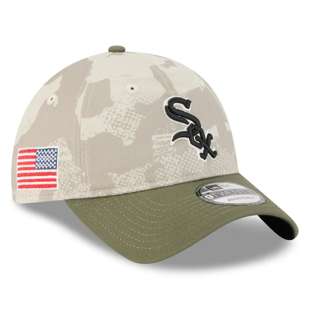 Chicago White Sox 2025 Armed Forces Day 9TWENTY Adjustable Hat Light Beige/Olive | New Era
