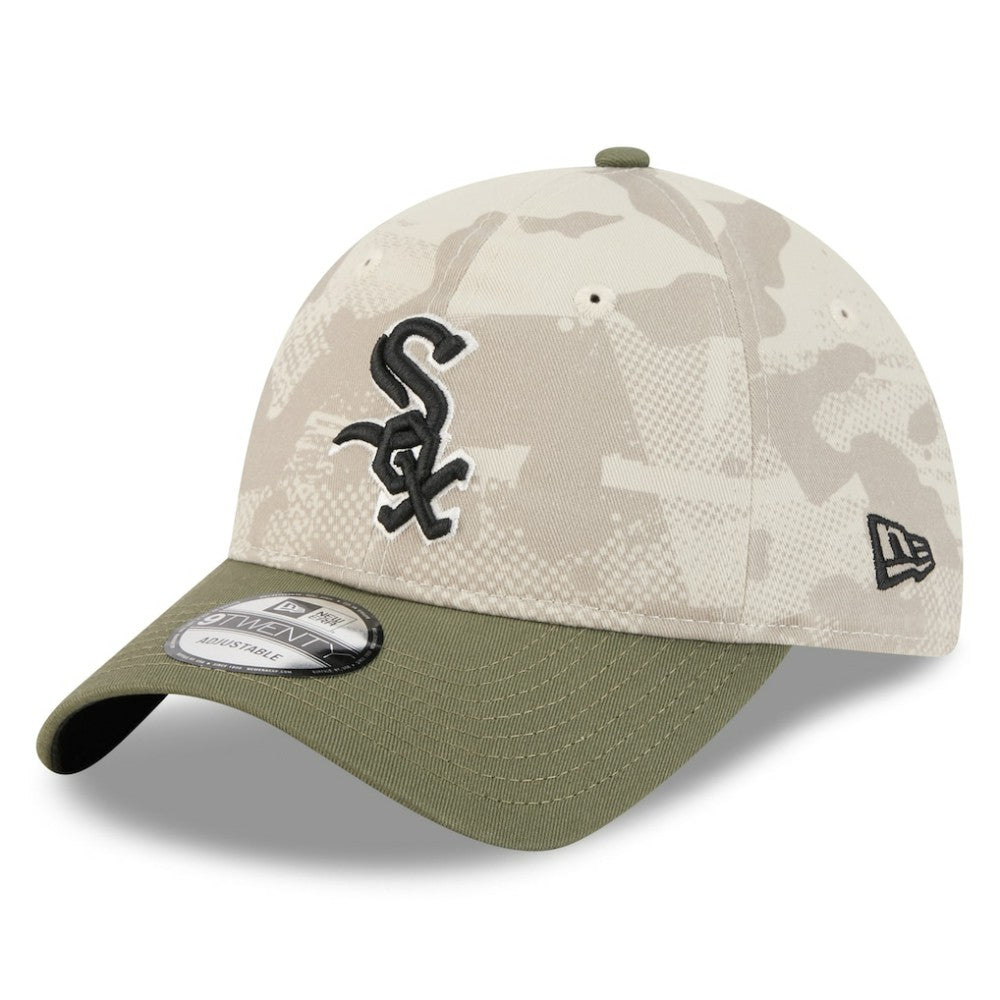 Chicago White Sox 2025 Armed Forces Day 9TWENTY Adjustable Hat Light Beige/Olive | New Era