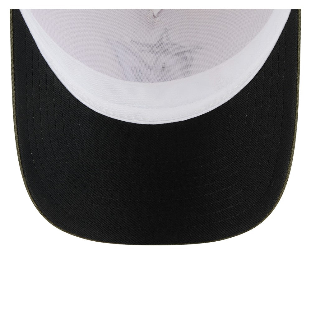 Miami Marlins 2025 Armed Forces Day 9FORTY M-Crown A-Frame Adjustable Hat Light Beige/Olive | New Era