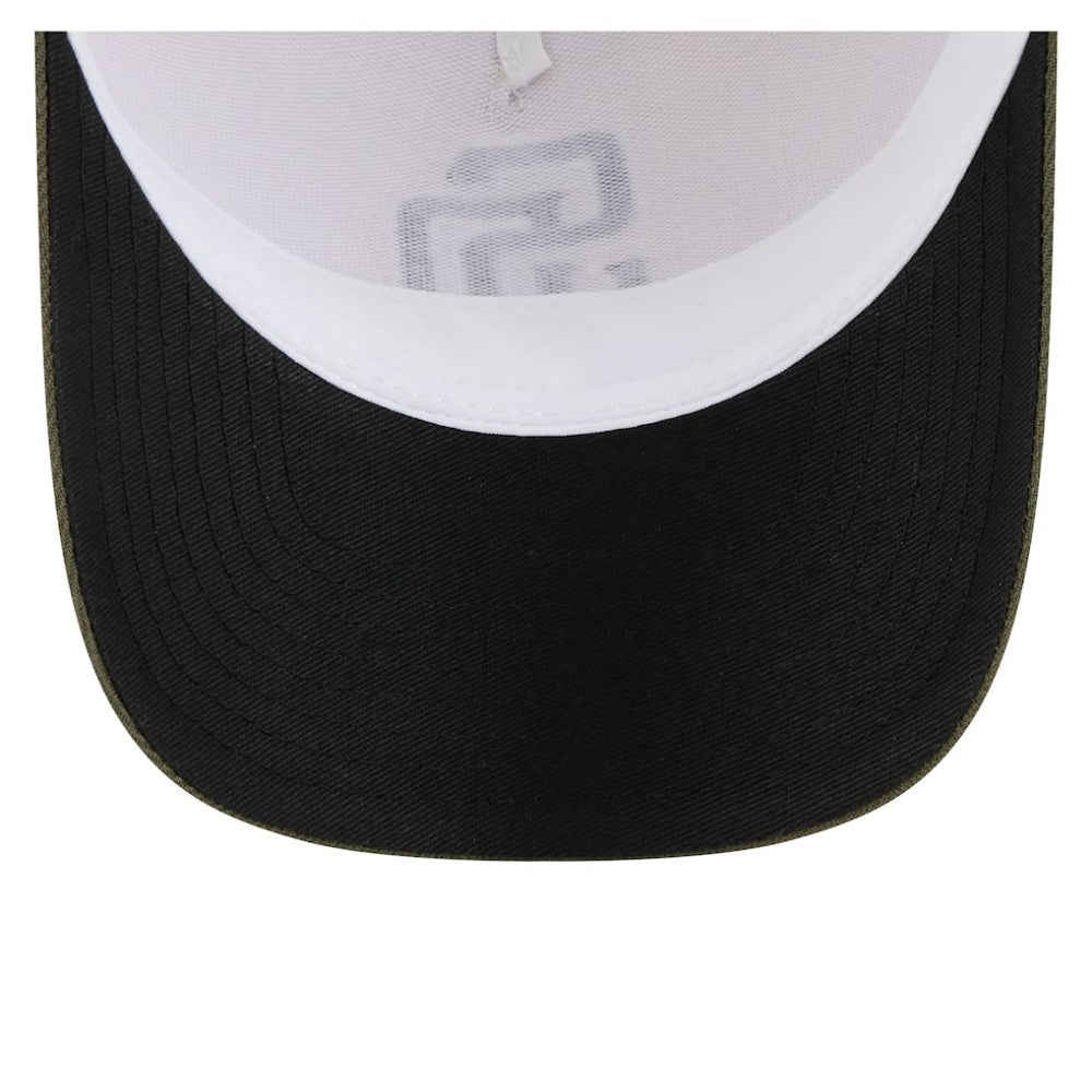 San Diego Padres 2025 Armed Forces Day 9FORTY M-Crown A-Frame Adjustable Hat Light Beige/Olive | New Era
