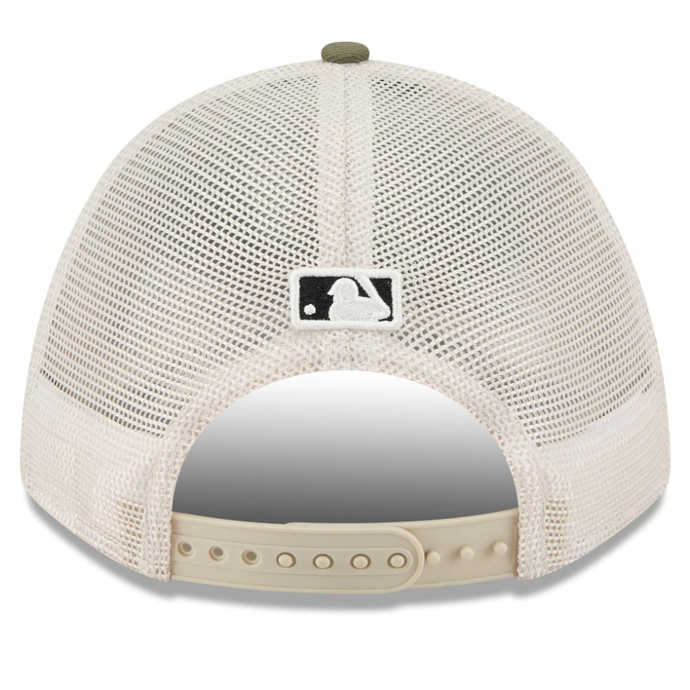 Tampa Bay Rays 2025 Armed Forces Day 9FORTY M-Crown A-Frame Adjustable Hat Light Beige/Olive | New Era
