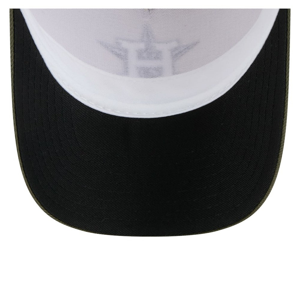 Houston Astros 2025 Armed Forces Day 9FORTY M-Crown A-Frame Adjustable Hat Light Beige/Olive | New Era