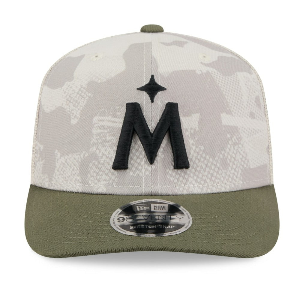Minnesota Twins 2025 Armed Forces Day 9SEVENTY Stretch-Snap Hat Light Beige/Olive | New Era