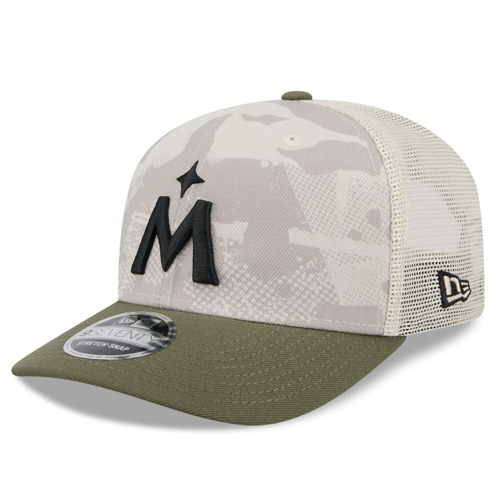 Minnesota Twins 2025 Armed Forces Day 9SEVENTY Stretch-Snap Hat Light Beige/Olive | New Era