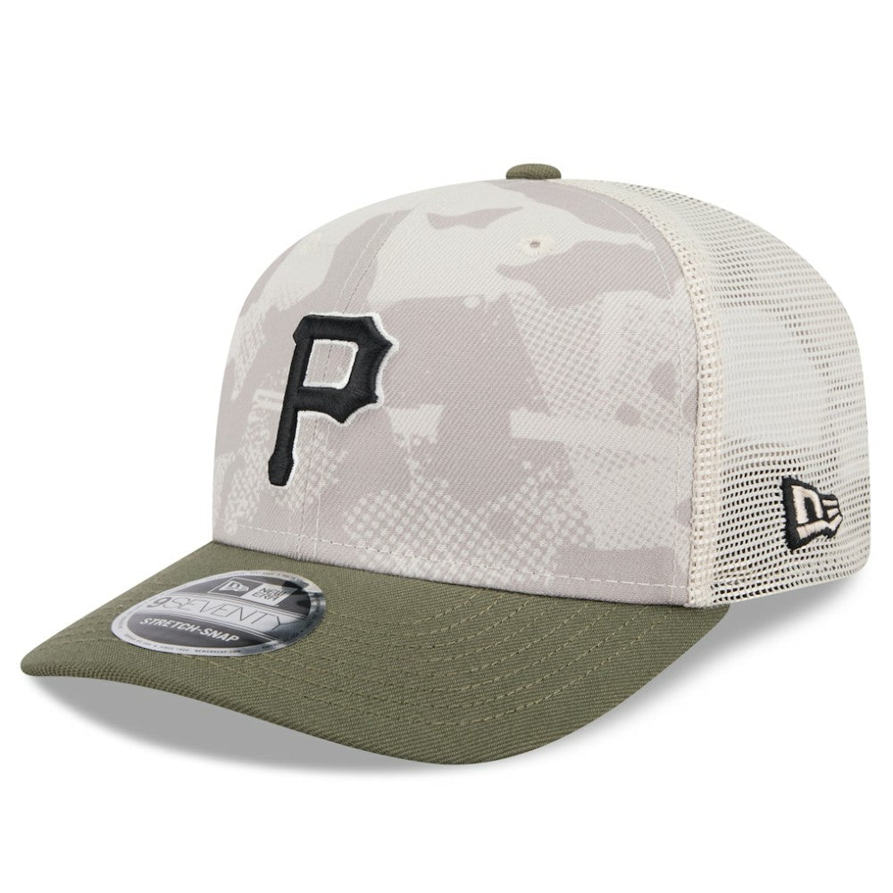 Pittsburgh Pirates 2025 Armed Forces Day 9SEVENTY Stretch-Snap Hat Light Beige/Olive | New Era