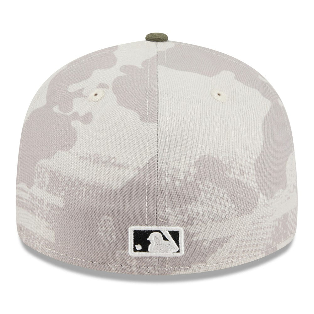 Milwaukee Brewers 2025 Armed Forces Day Low Profile 59FIFTY Fitted Hat Light Beige/Olive | New Era