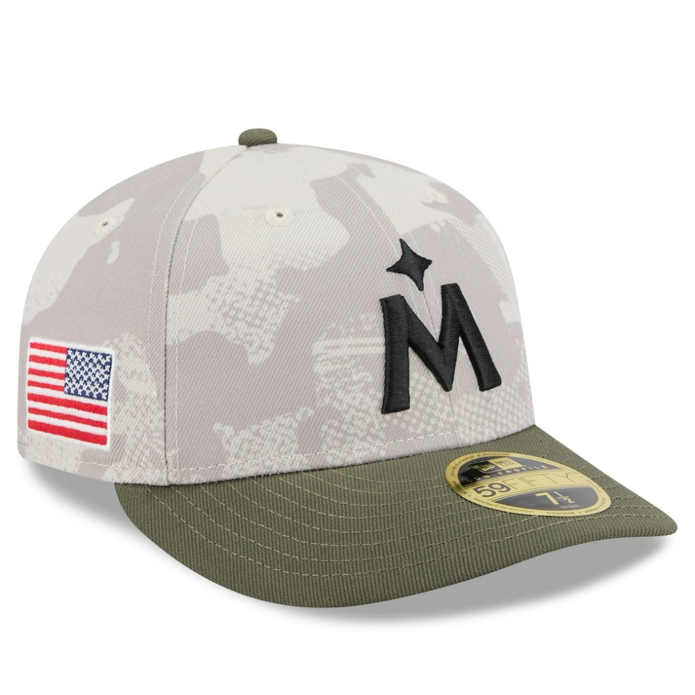 Minnesota Twins 2025 Armed Forces Day Low Profile 59FIFTY Fitted Hat Light Beige/Olive | New Era