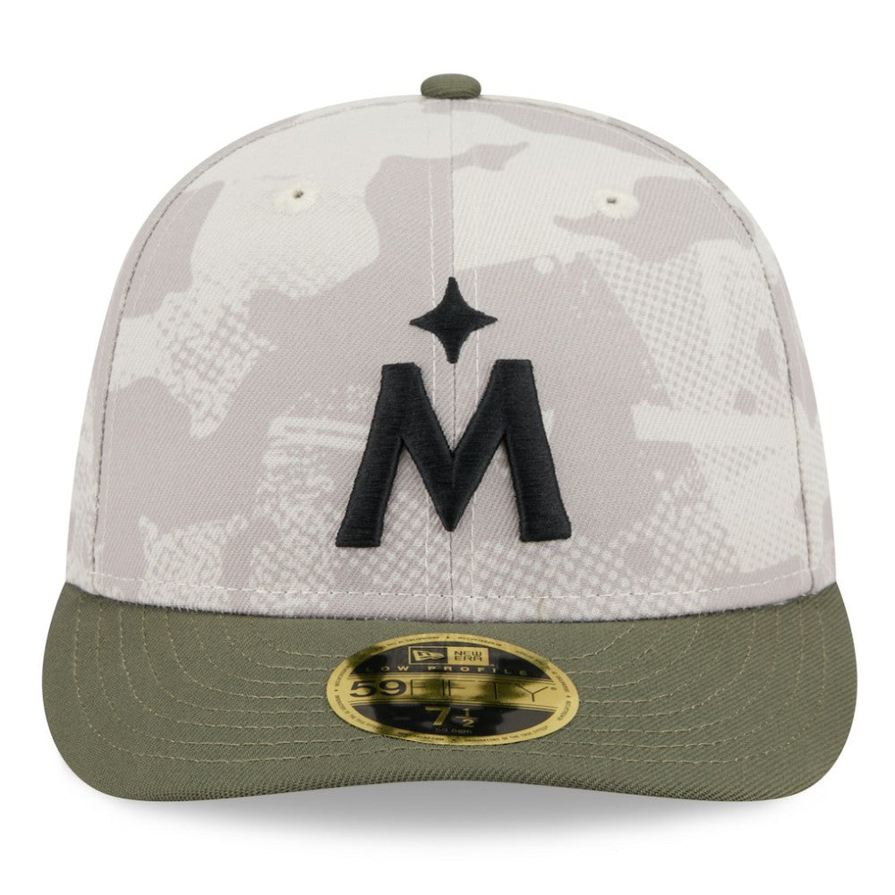 Minnesota Twins 2025 Armed Forces Day Low Profile 59FIFTY Fitted Hat Light Beige/Olive | New Era