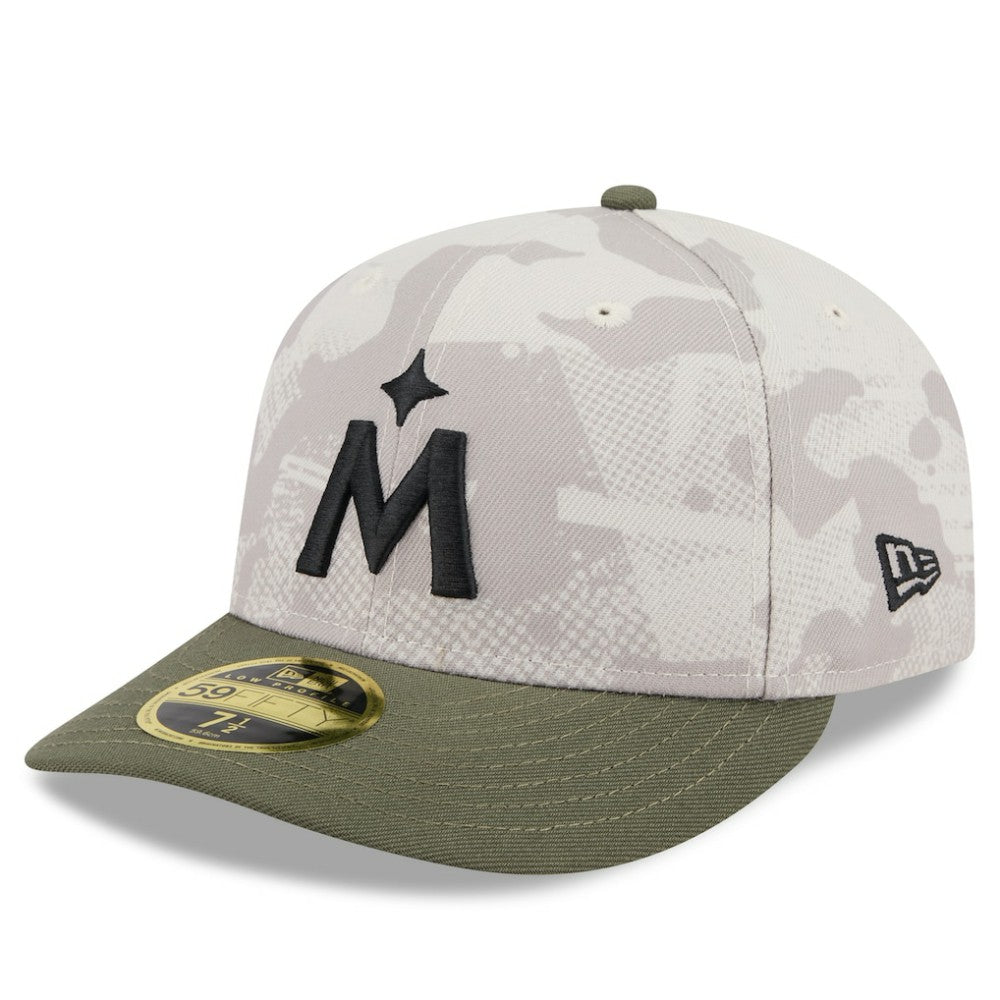 Minnesota Twins 2025 Armed Forces Day Low Profile 59FIFTY Fitted Hat Light Beige/Olive | New Era
