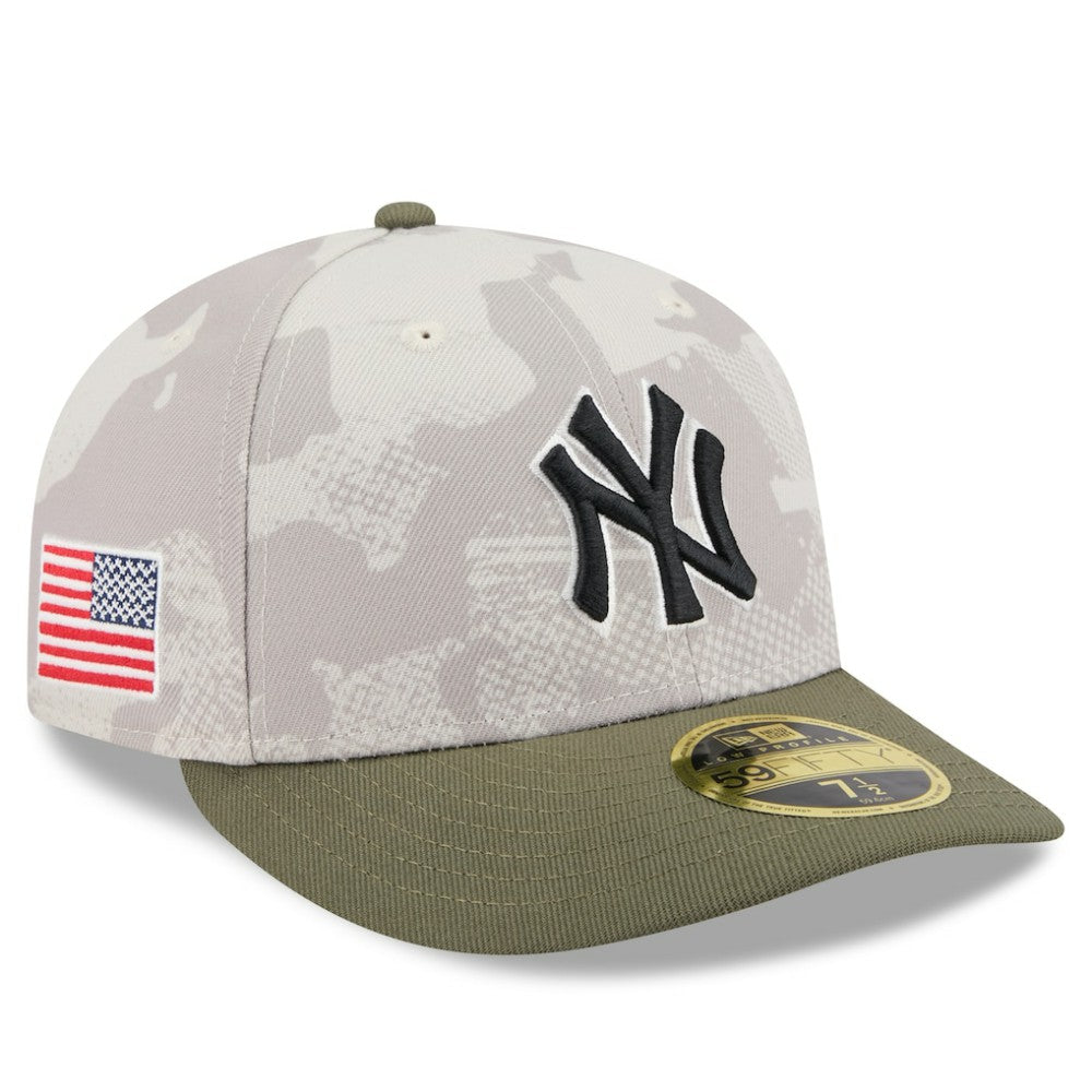 New York Yankees 2025 Armed Forces Day Low Profile 59FIFTY Fitted Hat Light Beige/Olive | New Era