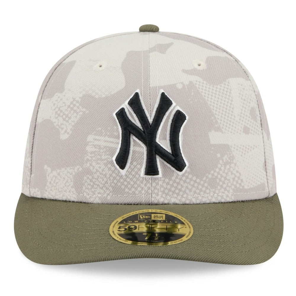 New York Yankees 2025 Armed Forces Day Low Profile 59FIFTY Fitted Hat Light Beige/Olive | New Era