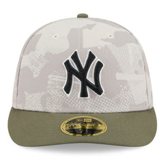 New York Yankees 2025 Armed Forces Day Low Profile 59FIFTY Fitted Hat Light Beige/Olive | New Era