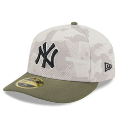 New York Yankees 2025 Armed Forces Day Low Profile 59FIFTY Fitted Hat Light Beige/Olive | New Era