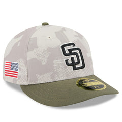 San Diego Padres 2025 Armed Forces Day Low Profile 59FIFTY Fitted Hat Light Beige/Olive | New Era