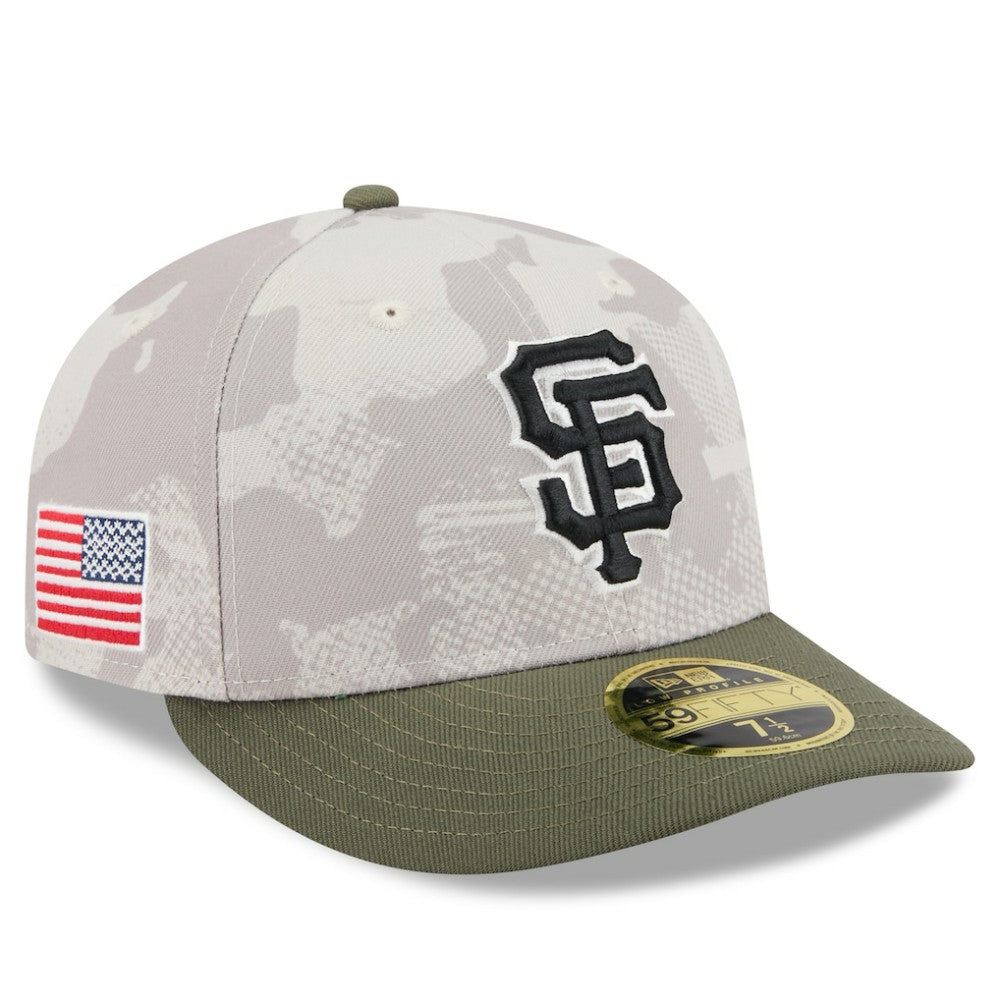 San Francisco Giants 2025 Armed Forces Day Low Profile 59FIFTY Fitted Hat Light Beige/Olive | New Era