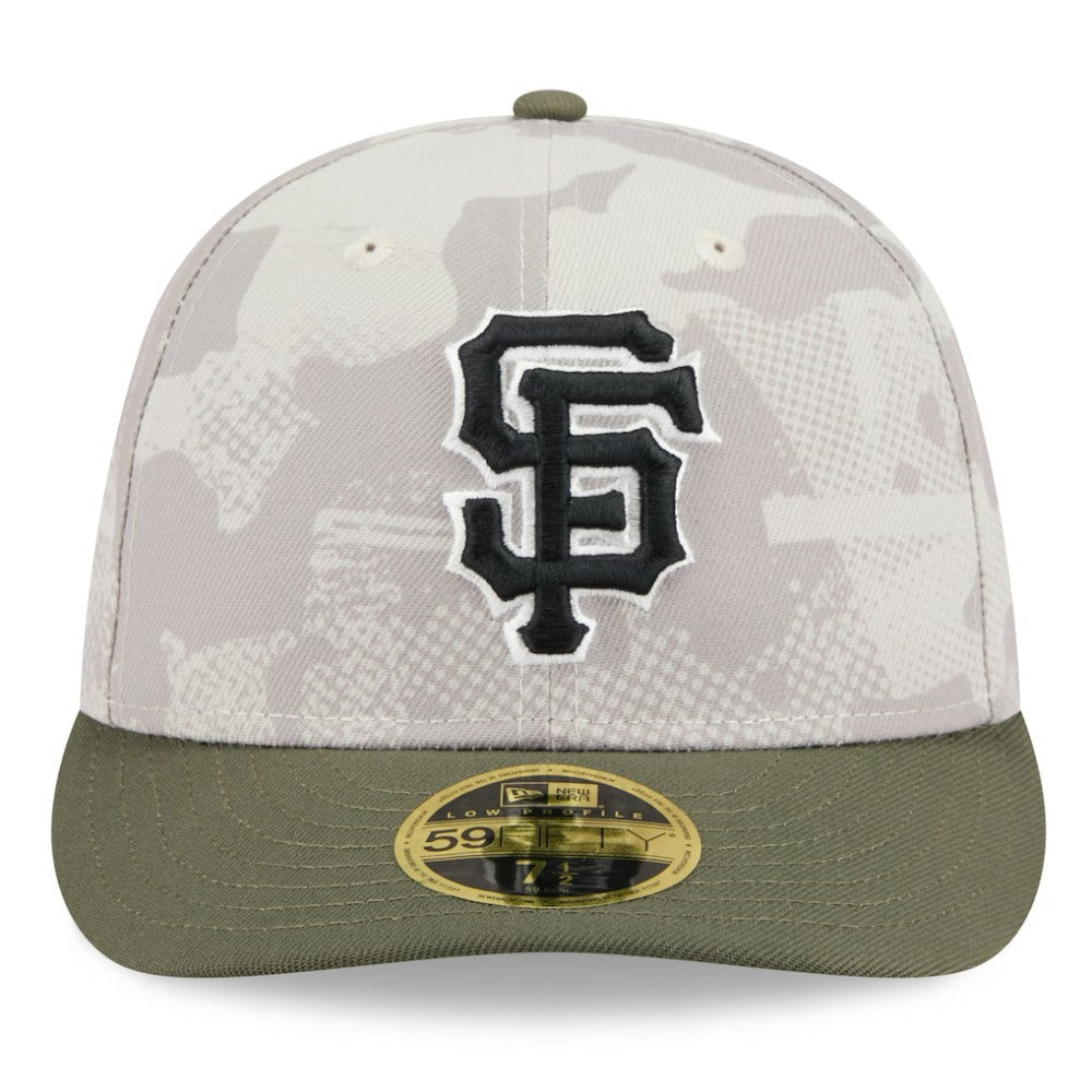 San Francisco Giants 2025 Armed Forces Day Low Profile 59FIFTY Fitted Hat Light Beige/Olive | New Era