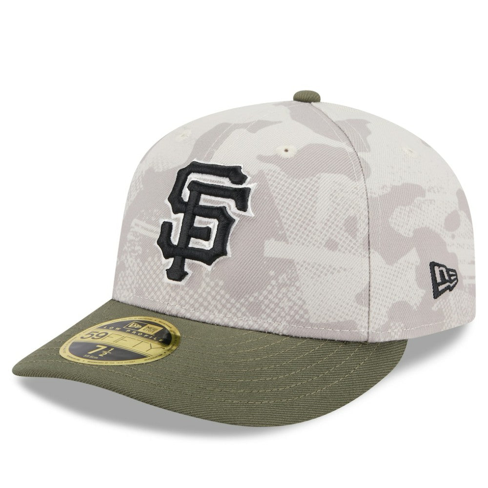 San Francisco Giants 2025 Armed Forces Day Low Profile 59FIFTY Fitted Hat Light Beige/Olive | New Era