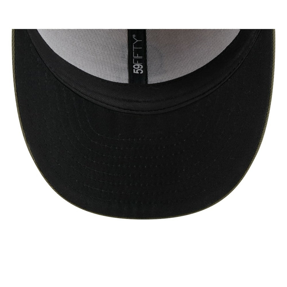 Seattle Mariners 2025 Armed Forces Day Low Profile 59FIFTY Fitted Hat Light Beige/Olive | New Era