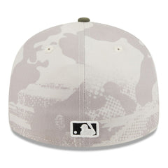 Texas Rangers 2025 Armed Forces Day Low Profile 59FIFTY Fitted Hat Light Beige/Olive | New Era