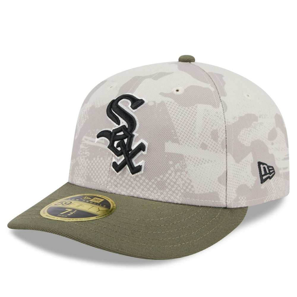 Chicago White Sox 2025 Armed Forces Day Low Profile 59FIFTY Fitted Hat Light Beige/Olive | New Era