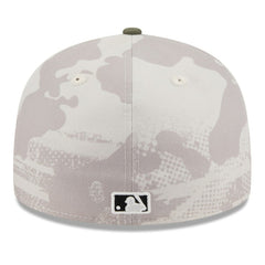 Cincinnati Reds 2025 Armed Forces Day Low Profile 59FIFTY Fitted Hat Light Beige/Olive | New Era