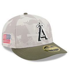 Los Angeles Angels 2025 Armed Forces Day Low Profile 59FIFTY Fitted Hat Light Beige/Olive | New Era