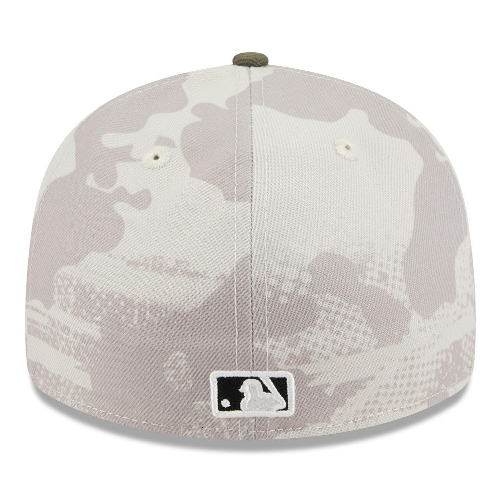Los Angeles Angels 2025 Armed Forces Day Low Profile 59FIFTY Fitted Hat Light Beige/Olive | New Era