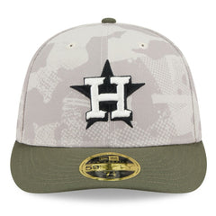 Houston Astros 2025 Armed Forces Day Low Profile 59FIFTY Fitted Hat Light Beige/Olive | New Era