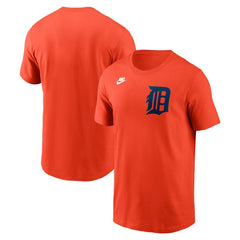 Detroit Tigers Cooperstown Collection Wordmark T-Shirt Orange | Nike