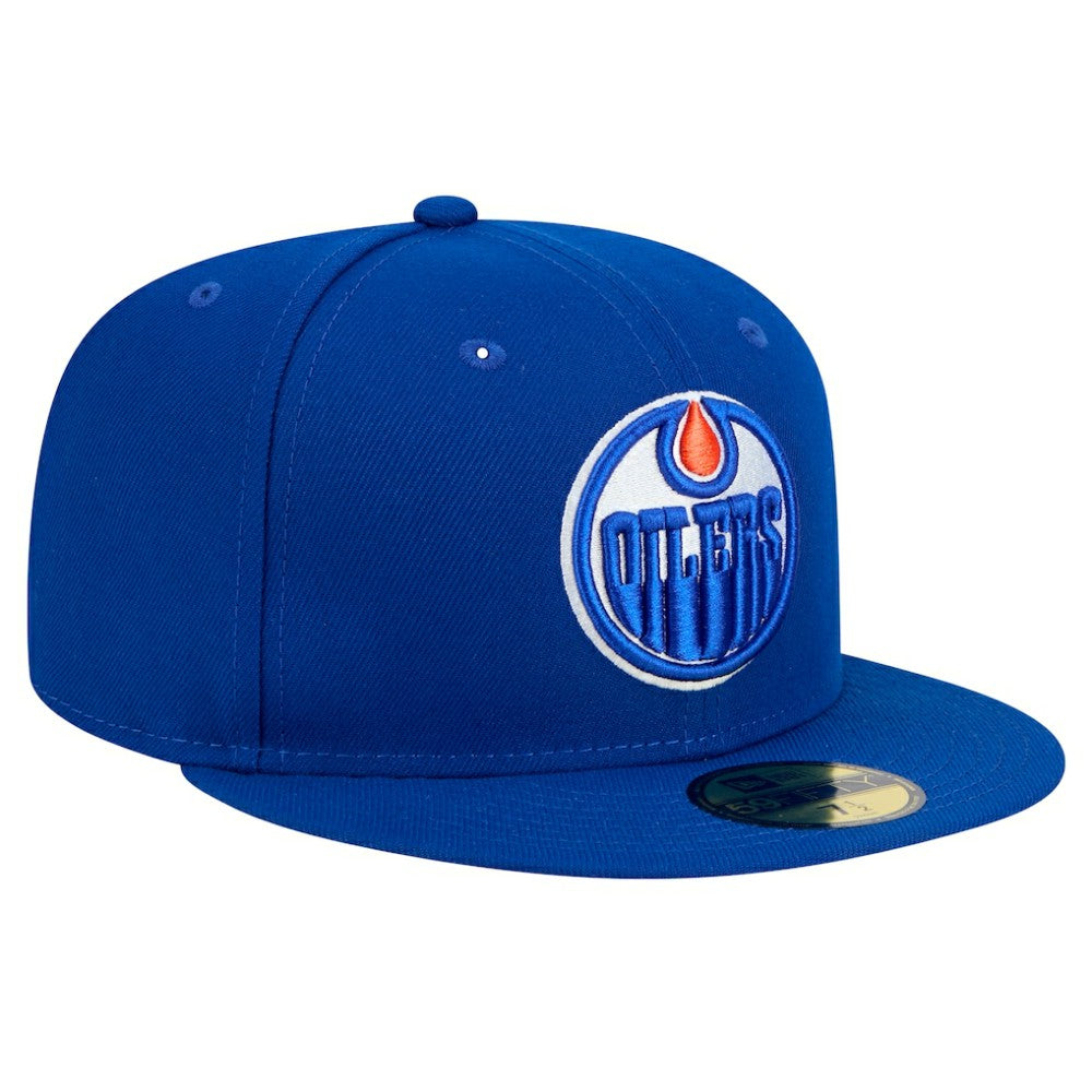 Edmonton Oilers New Era Core 59FIFTY Fitted Hat Royal