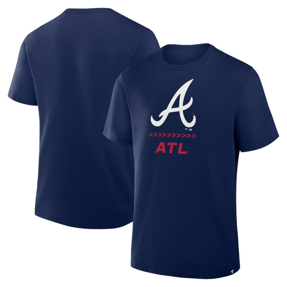 Atlanta Braves Clubhouse Legacy Side Swipe T-Shirt Navy