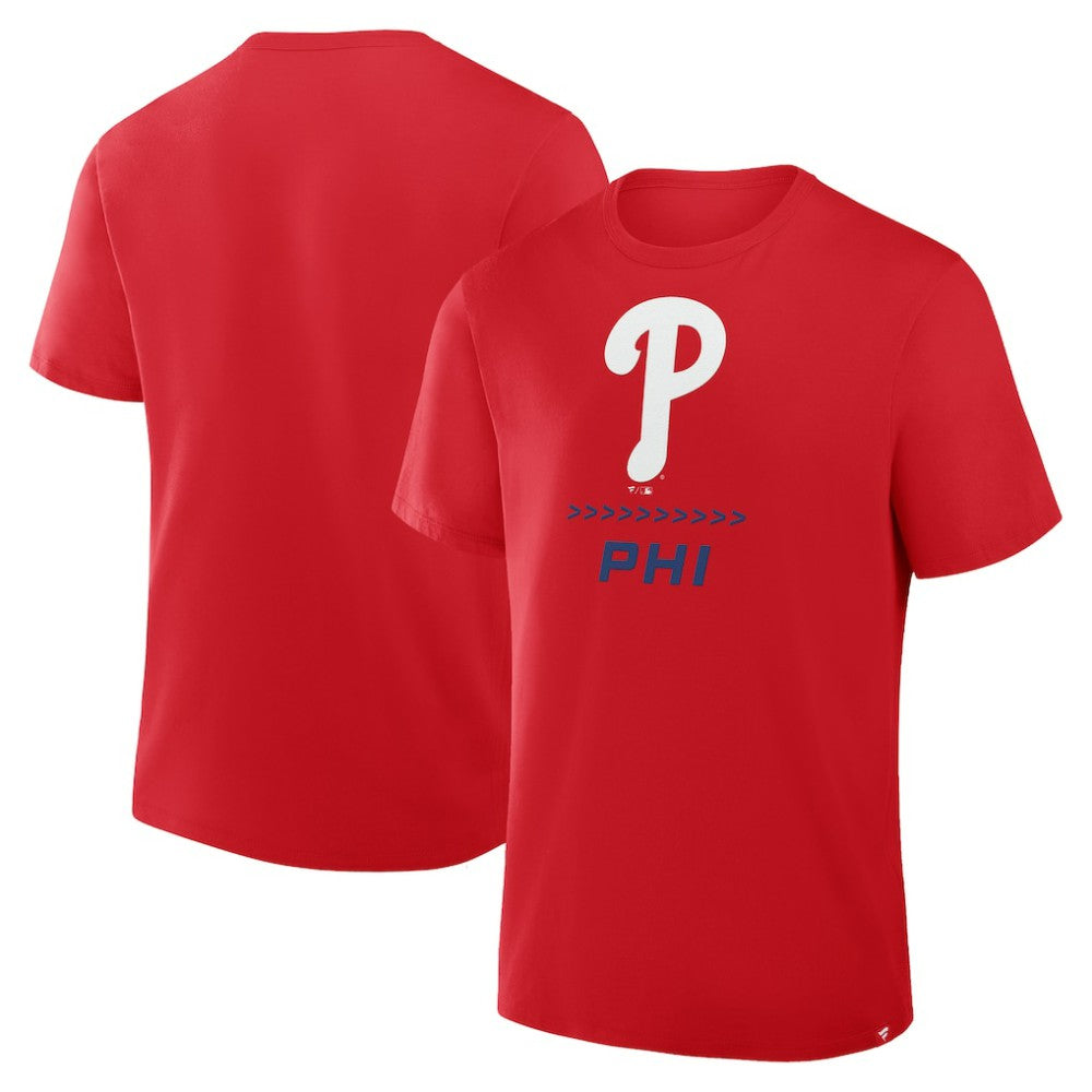 Philadelphia Phillies Clubhouse Legacy Side Swipe T-Shirt Red