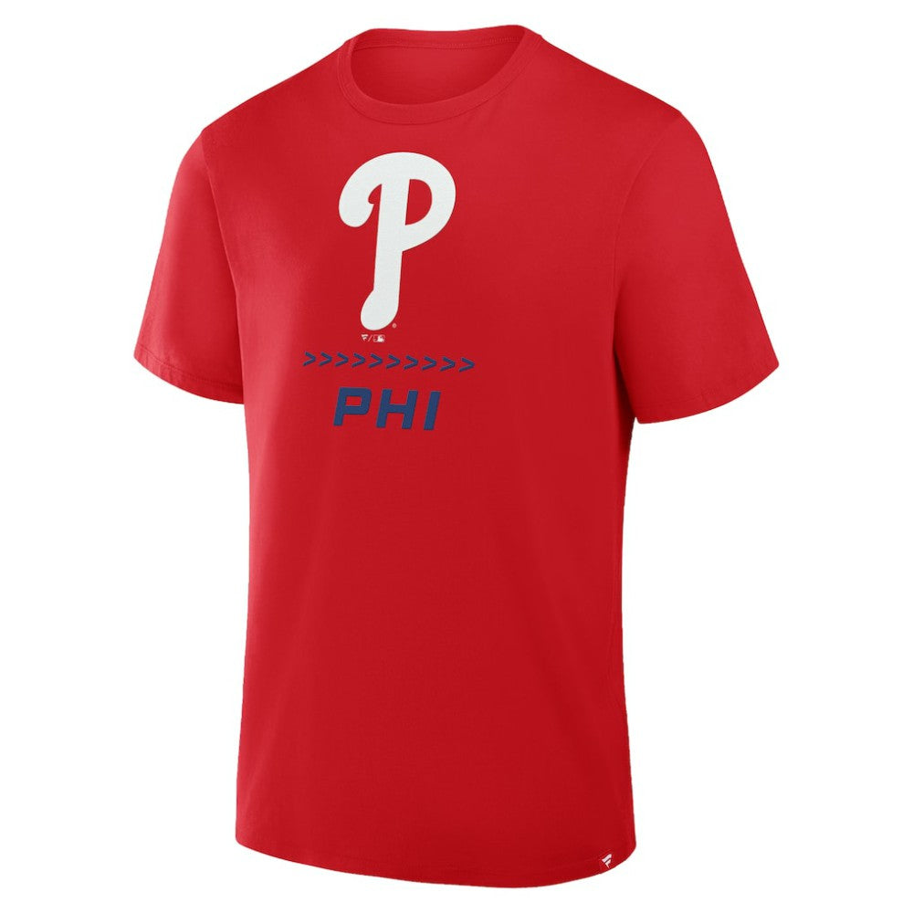 Philadelphia Phillies Clubhouse Legacy Side Swipe T-Shirt Red