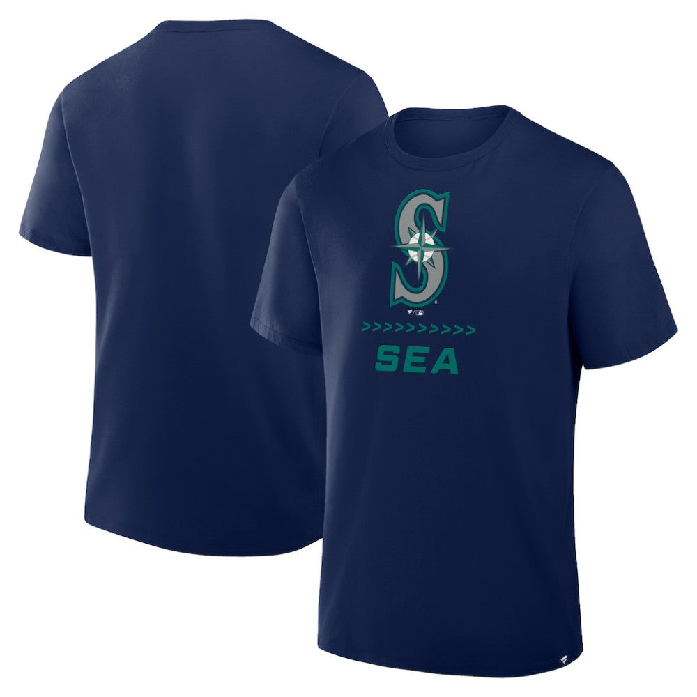Seattle Mariners Clubhouse Legacy Side Swipe T-Shirt Navy