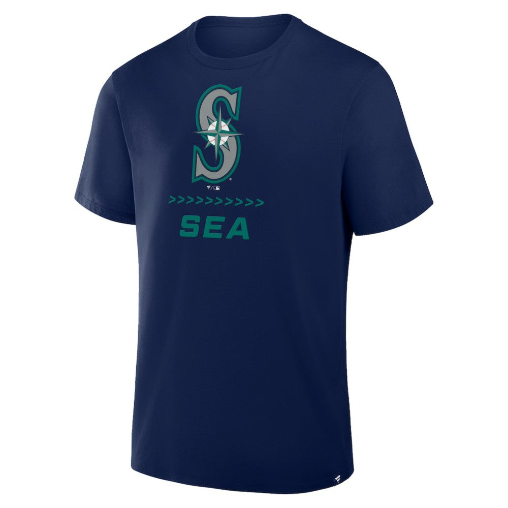 Seattle Mariners Clubhouse Legacy Side Swipe T-Shirt Navy